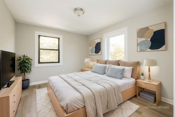 Secondary bedroom virtually staged